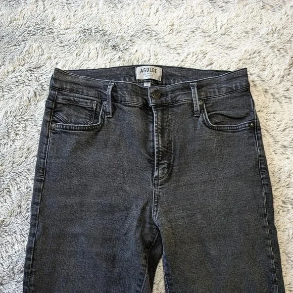 Agolde Black Sophie Jeans High Rise Crop jeans Princeton Size 28 - Picture 5 of 10